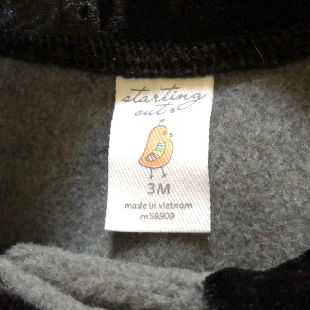 New! Grey Black Felt Velvet Winter Preppy‎ Dress Coat 3m